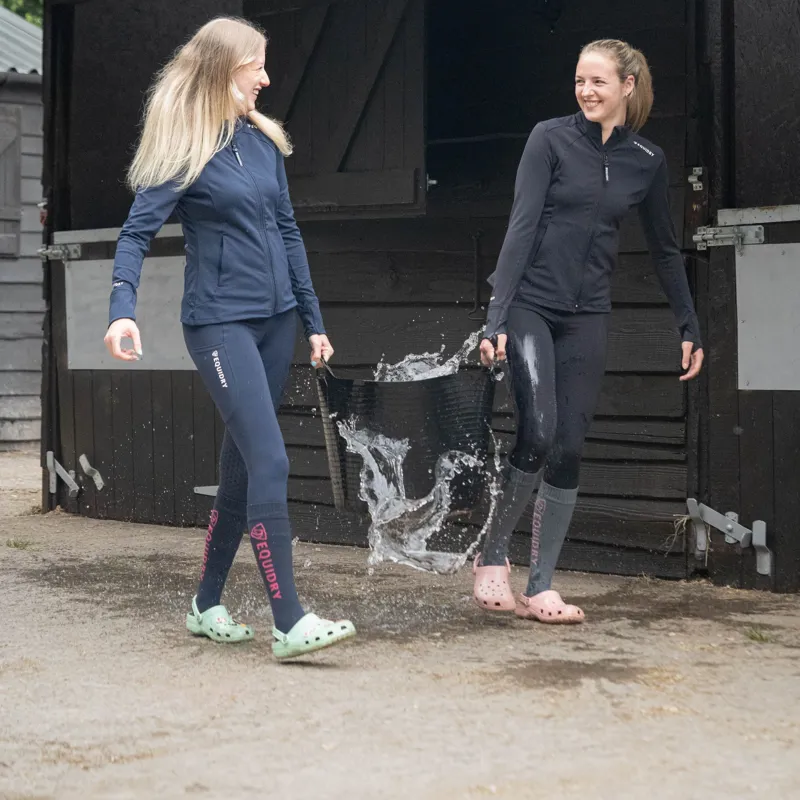 EQUIDRY Waterproof Tall Socks - Navy/Raspberry-4