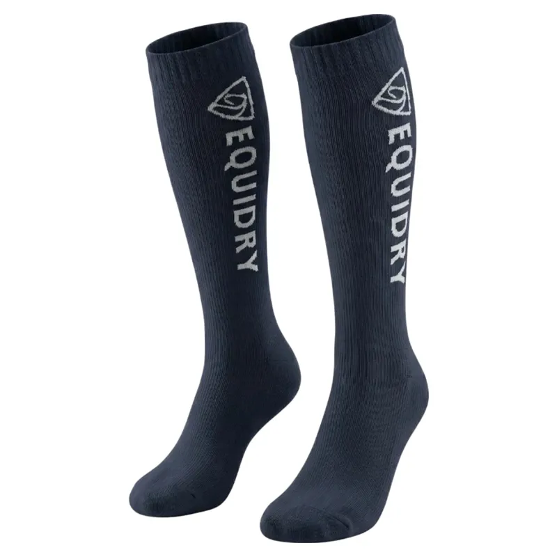 EQUIDRY Waterproof Tall Socks - Navy/White