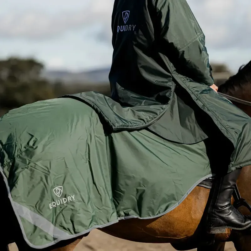 EQUIDRY Waterproof Thick Fleece Lined Exercise Sheet - Black Forest