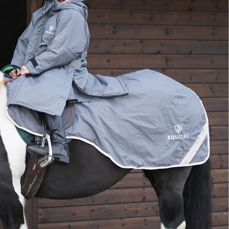 EQUIDRY Waterproof Thick Fleece Lined Exercise Sheet - Charcoal/Pink