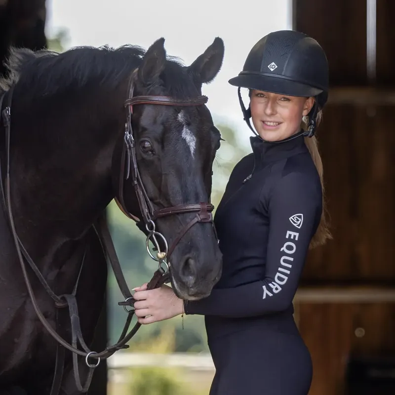 EQUIDRY Womens Water Repellent Base Layer - Black/White-7