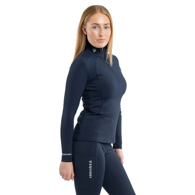 EQUIDRY Womens Water Repellent Base Layer - Navy/White-2