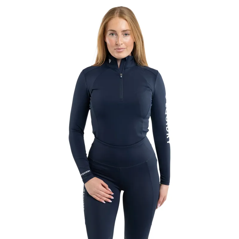 EQUIDRY Womens Water Repellent Base Layer - Navy/White