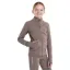 Equidry Junior Girls Full Zip Up Water Repellent Top - Mocha/White