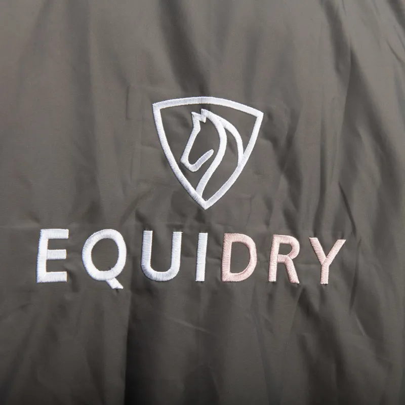 EQUIDRY Original Thick Fleece Lined Junior Jacket - Charcoal/Pink-5