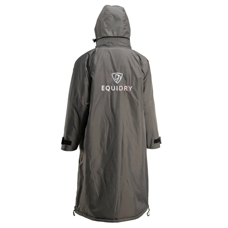 EQUIDRY Original Thick Fleece Lined Junior Jacket - Charcoal/Pink-4