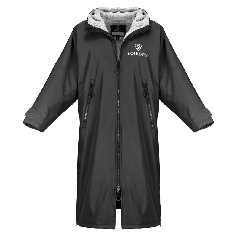 EQUIDRY Original Thick Fleece Lined Junior Jacket - Black/Grey-1