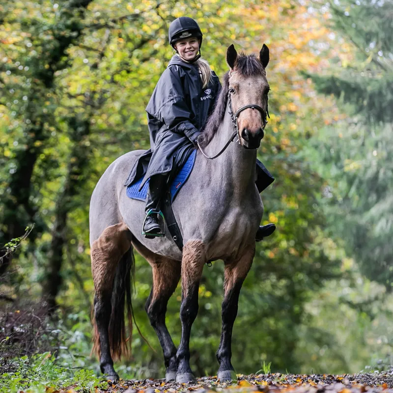EQUIDRY Original Thick Fleece Lined Junior Jacket - Black/Grey-3