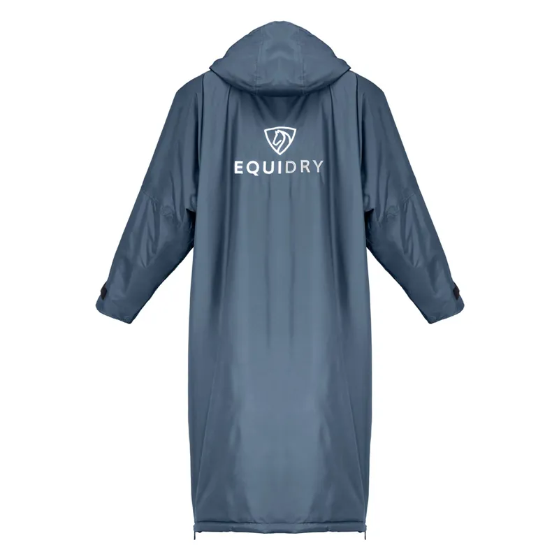 EQUIDRY Original Thick Fleece Lined Waterproof Jacket - Steel Blue/Grey-5