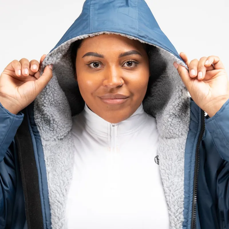 EQUIDRY Original Thick Fleece Lined Waterproof Jacket - Steel Blue/Grey-4