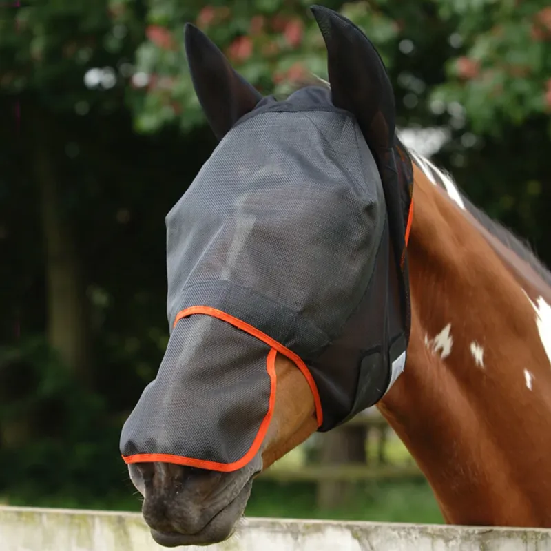 Equilibrium Field Relief Max Fly Mask - Black/Orange