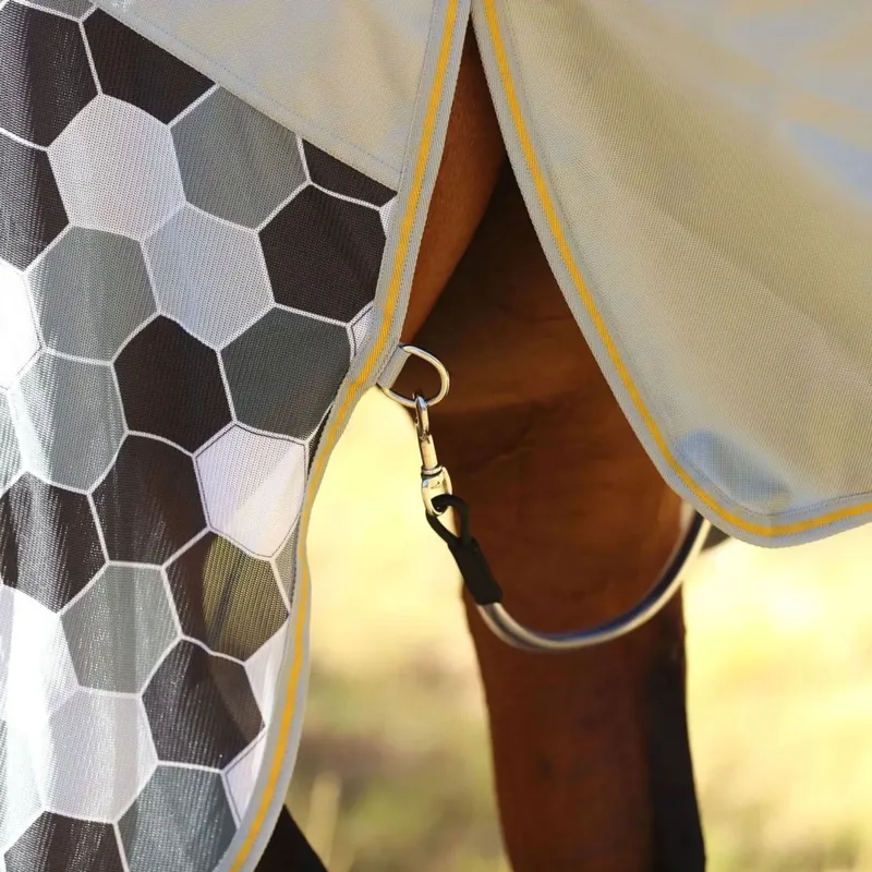 Equilibrium Field Relief Waterproof Detachable Neck Fly Rug - Grey Pre-Order-9