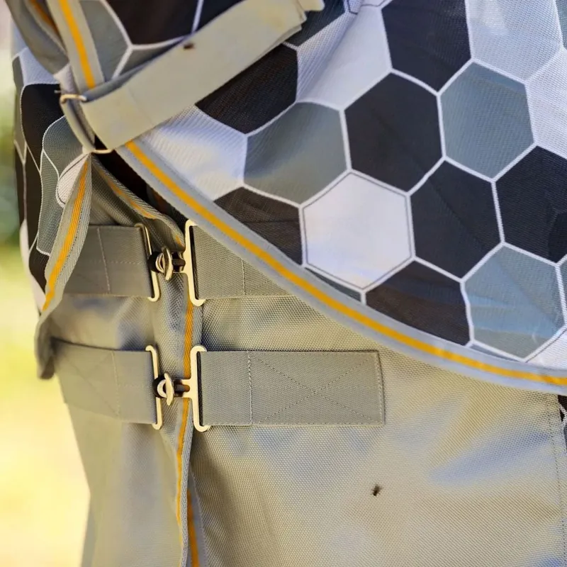 Equilibrium Field Relief Waterproof Detachable Neck Fly Rug - Grey Pre-Order-4