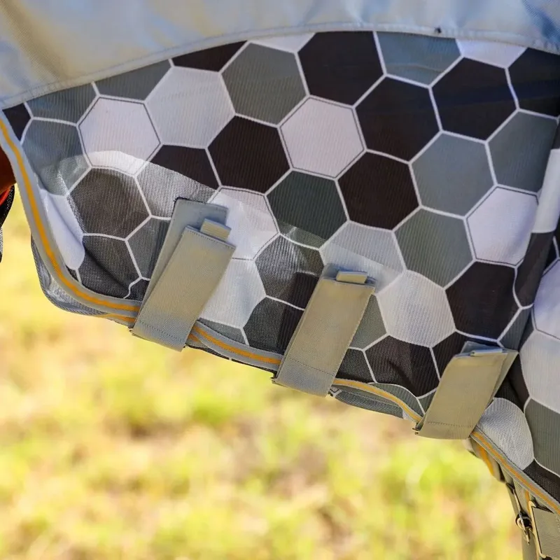 Equilibrium Field Relief Waterproof Detachable Neck Fly Rug - Grey Pre-Order-5