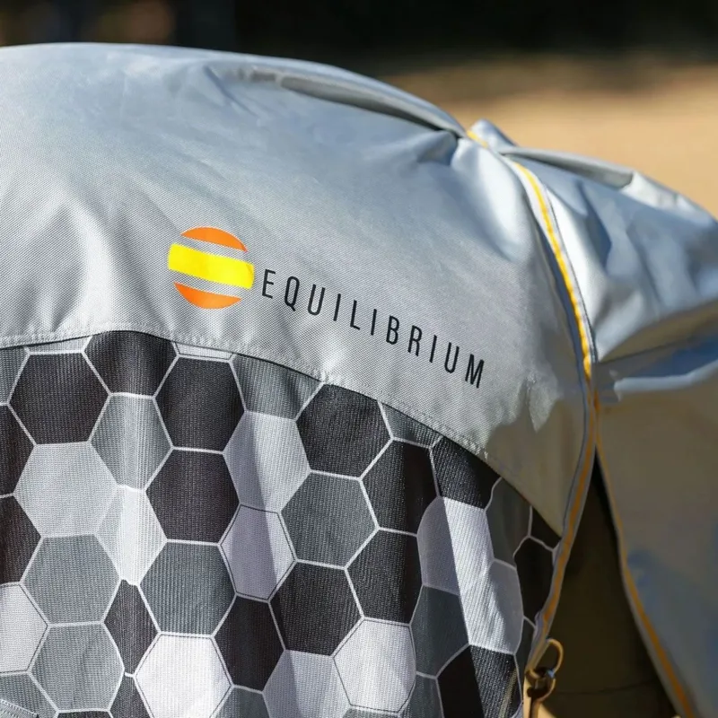 Equilibrium Field Relief Waterproof Detachable Neck Fly Rug - Grey Pre-Order-6