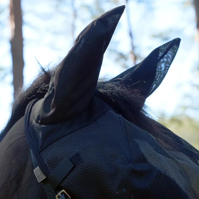 Equilibrium Net Relief Riding Fly Mask with Ears - Black-4
