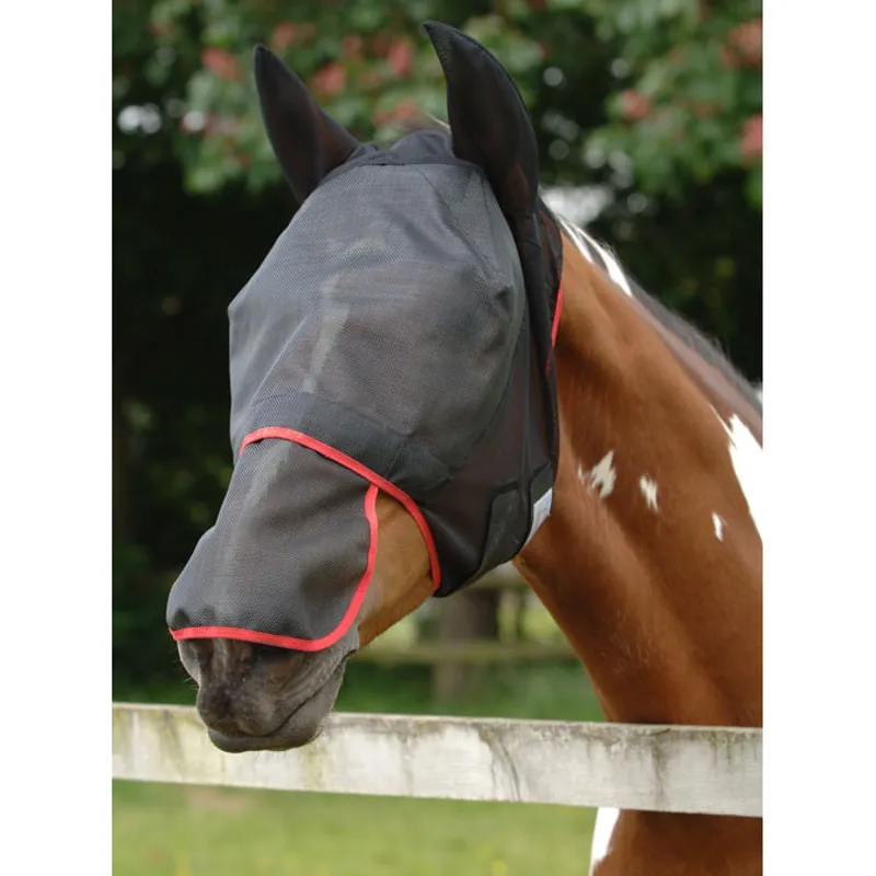 Equilibrium Field Relief Max Fly Mask - Black/Red