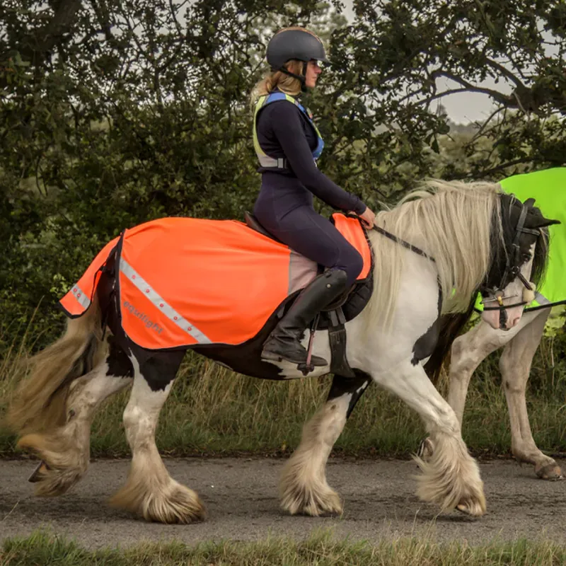 Equi Light Ride On LED Rechargeable Hi Vis Exercise Sheet - Orange