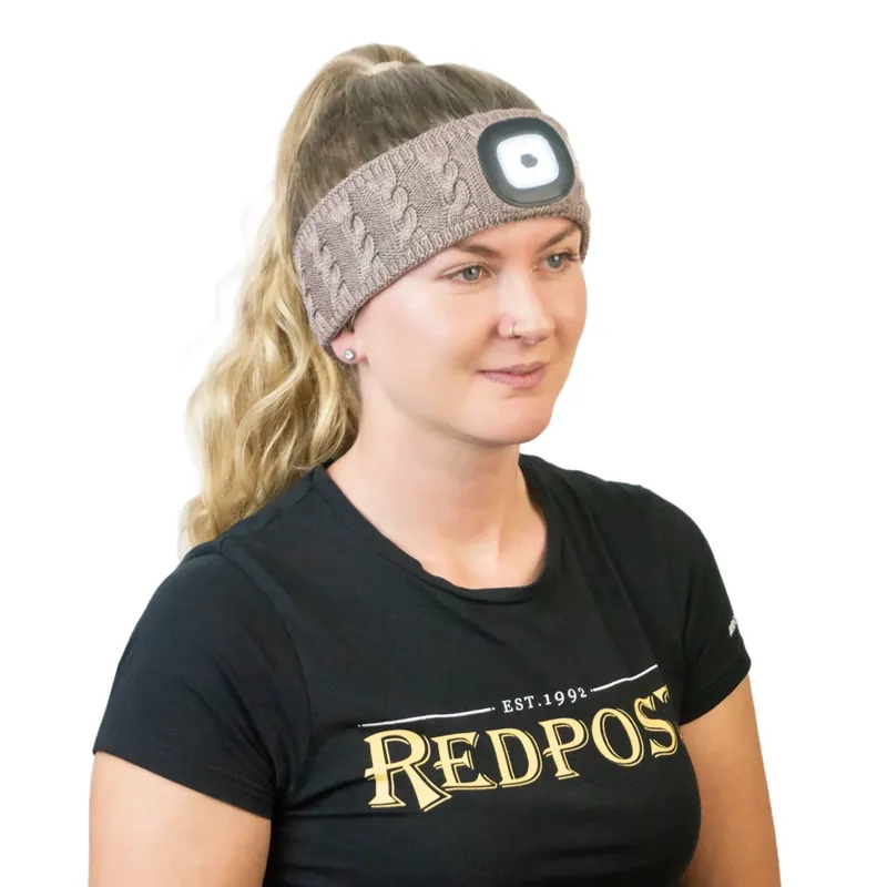 Equi Light Bamboo Head Torch Headband - Champagne-1