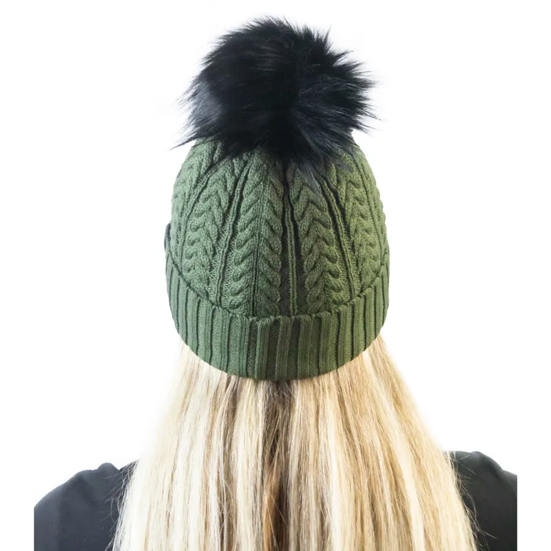 Equi Light Torch Pom Beanie Hat - Hunter Green-2