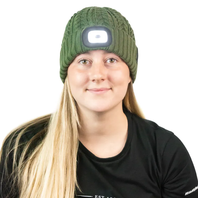 Equi Light Torch Pom Beanie Hat - Hunter Green-4