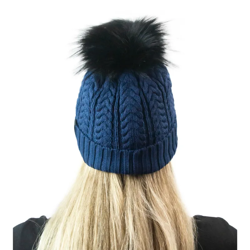 Equi Light Torch Pom Beanie Hat - Navy-2