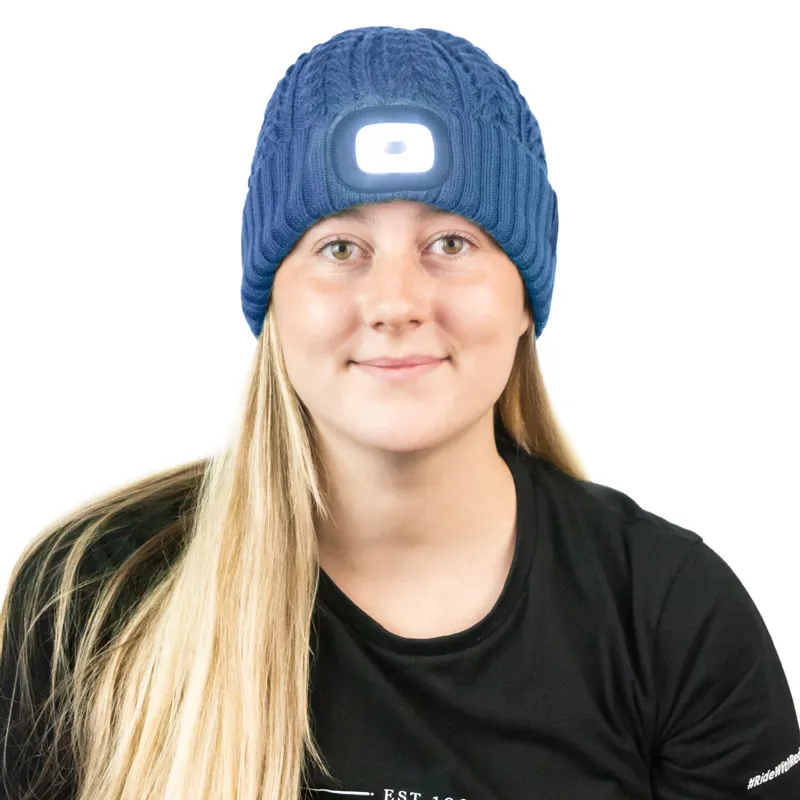 Equi Light Torch Pom Beanie Hat - Navy-4