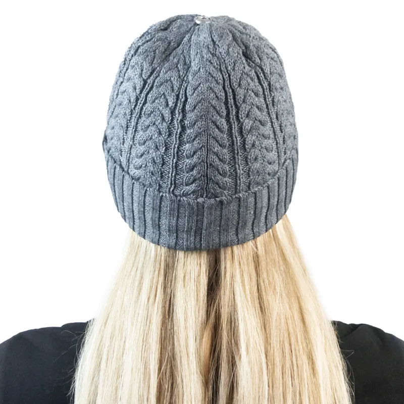 Equi Light Torch Pom Beanie Hat - Steel Grey-3