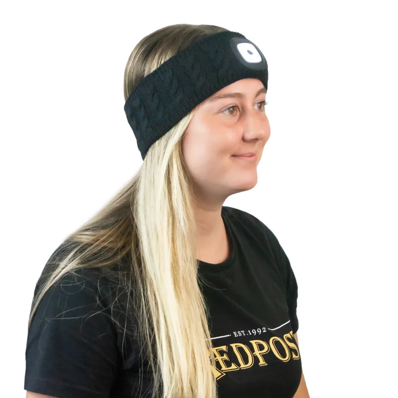 Equi Light Wool Head Torch Headband - Black-2