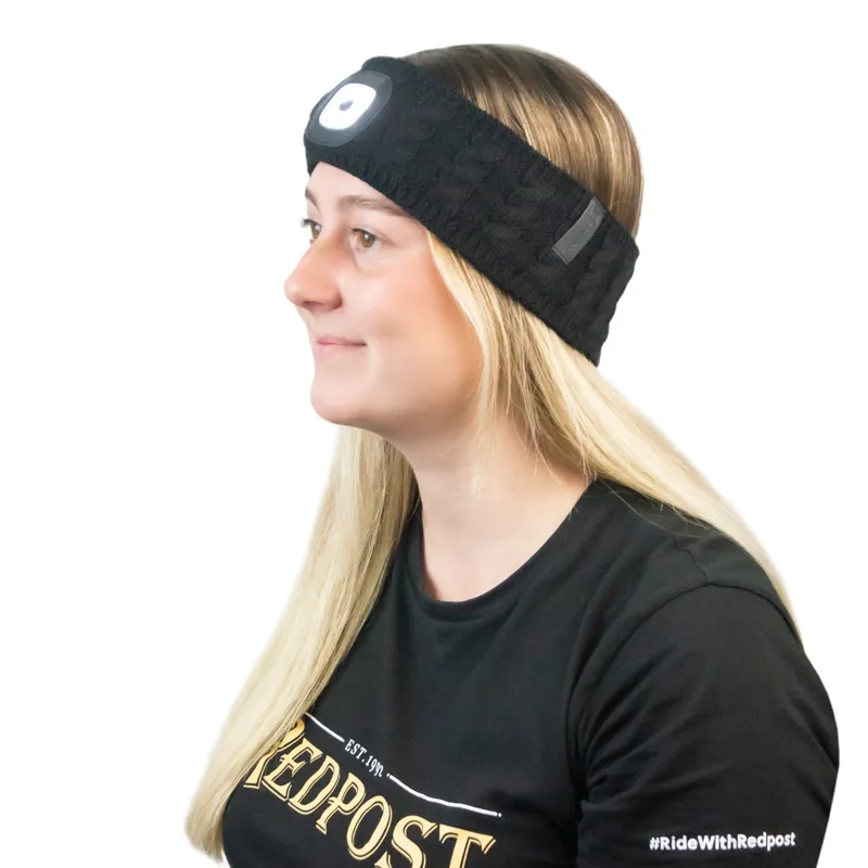 Equi Light Wool Head Torch Headband - Black-3