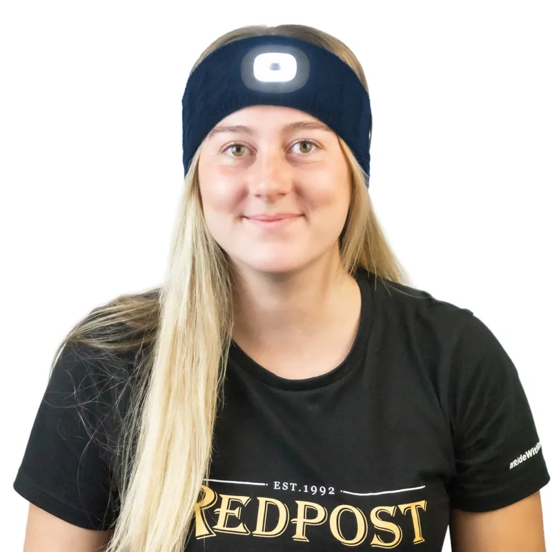 Equi Light Wool Head Torch Headband - Navy-1