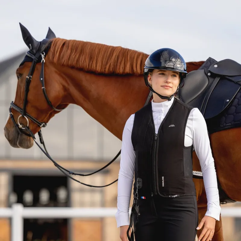 Equiline Belair Unisex Air Jacket Level 1 Back Protector - Black-11