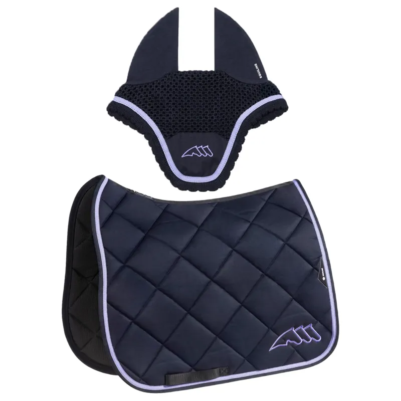 Equiline EQCHROMA Jump Saddlecloth and Ear Net Set -  Blue