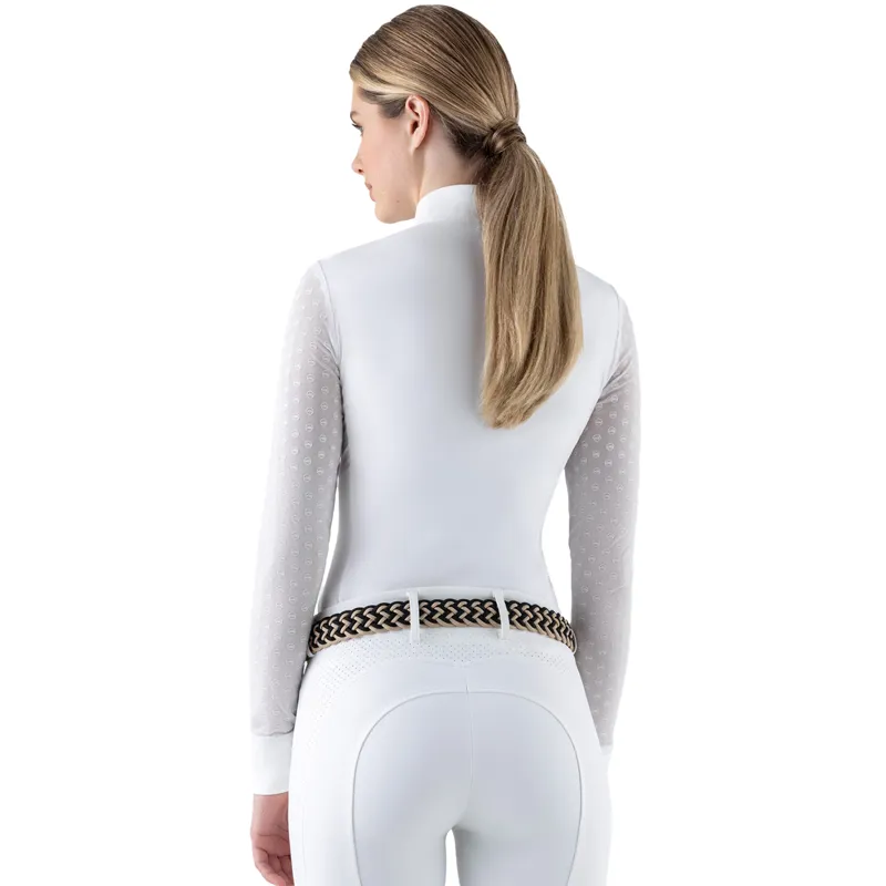 Equiline Carrid Ladies Long Sleeve Competition Shirt - White-1