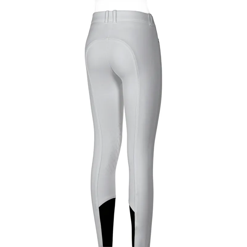Equiline Cornek Bling BX-TECH Knee Grip Womens Breeches - White-1