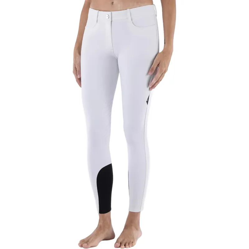 Equiline Cornek Knee Grip Womens Competition Breeches - White 