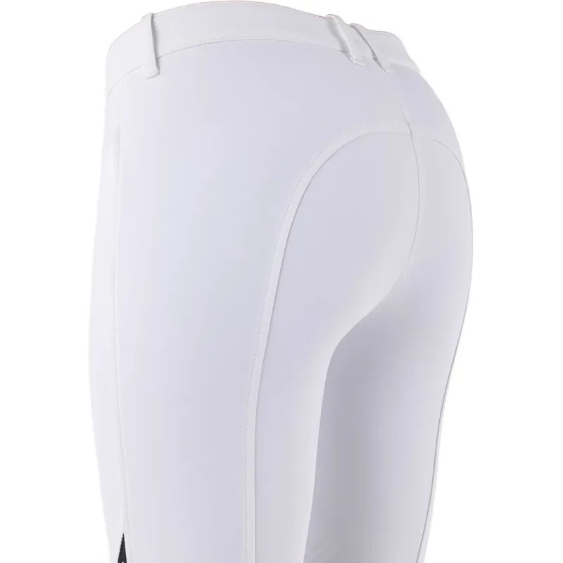 Equiline Cornek Knee Grip Womens Competition Breeches - White -4