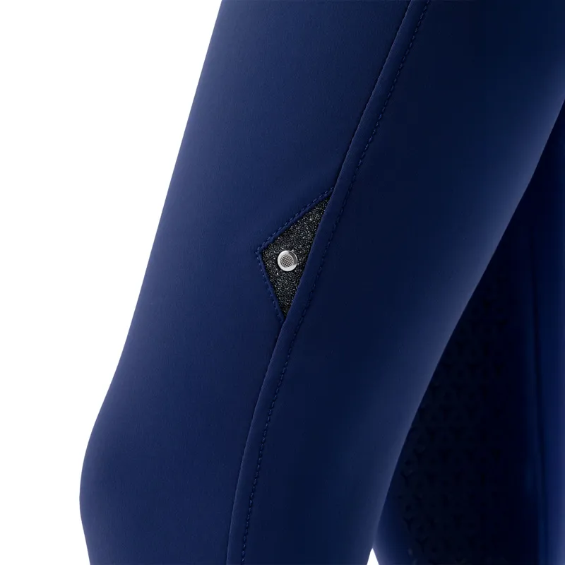 Equiline Crystalef High Waist Full Grip Ladies Breeches - Blueberry-3