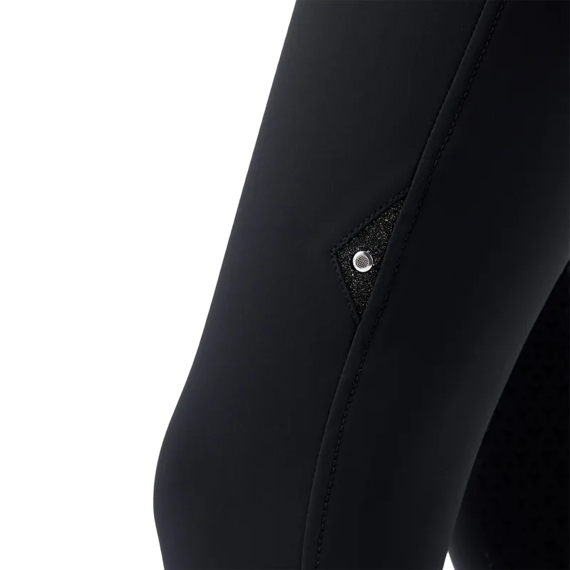 Equiline Crystalek High Waist Knee Grip Ladies Breeches - Black-2