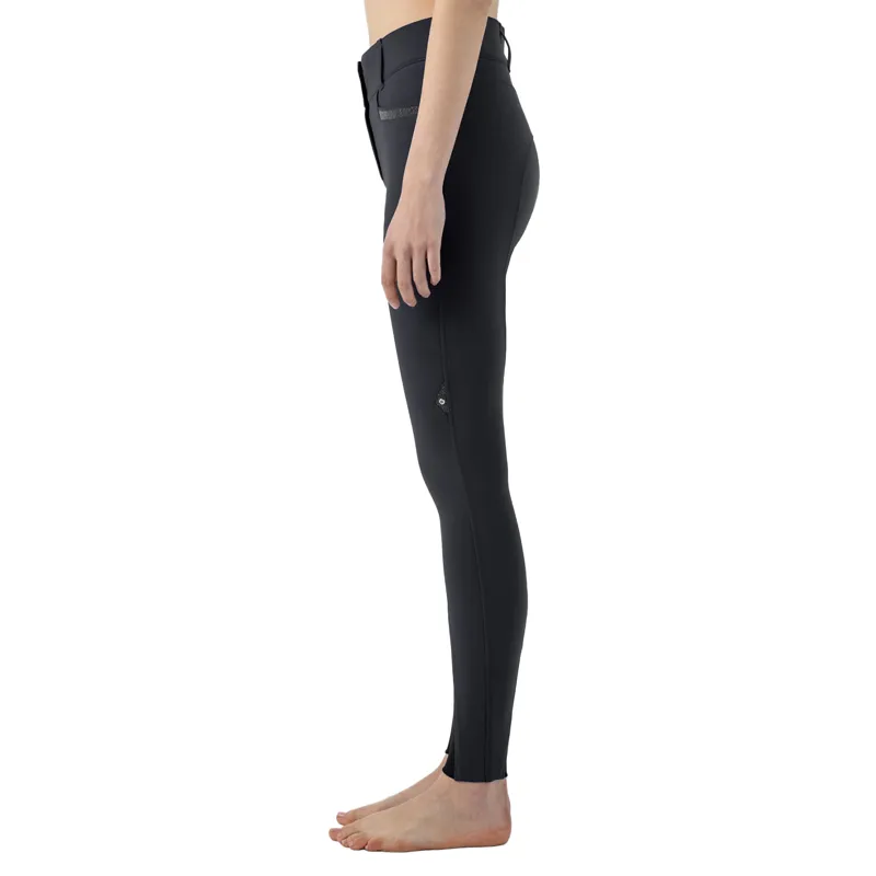 Equiline Crystalek High Waist Knee Grip Ladies Breeches - Black-1