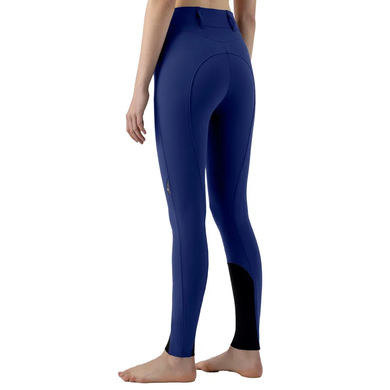 Equiline Crystalek High Waist Knee Grip Ladies Breeches - Blueberry-1