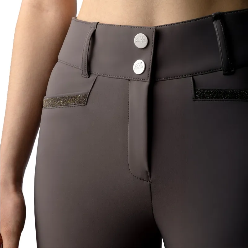 Equiline Crystalek High Waist Knee Grip Ladies Breeches - Marsh-2