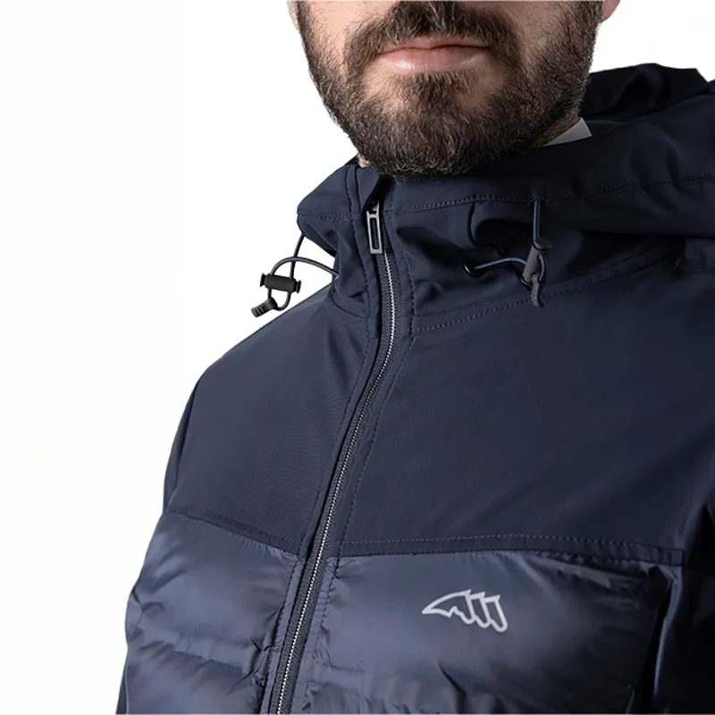 Equiline Ecude Mens Quilted Nylon-Tec Softshell Jacket - Blue-3