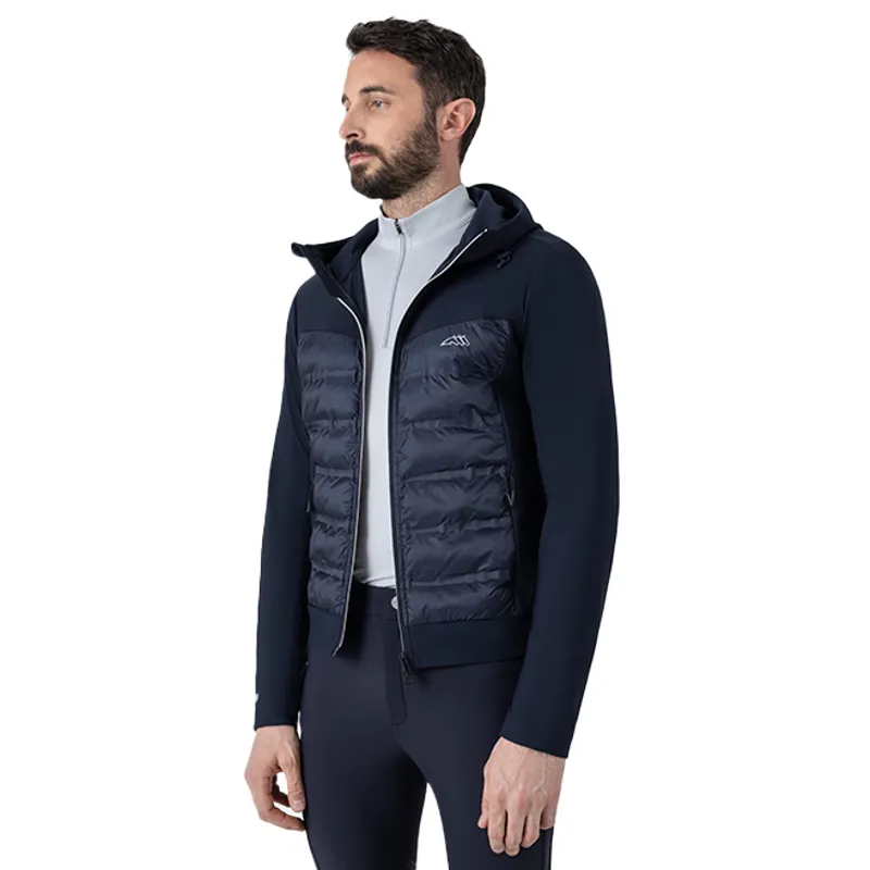 Equiline Ecude Mens Quilted Nylon-Tec Softshell Jacket - Blue-2