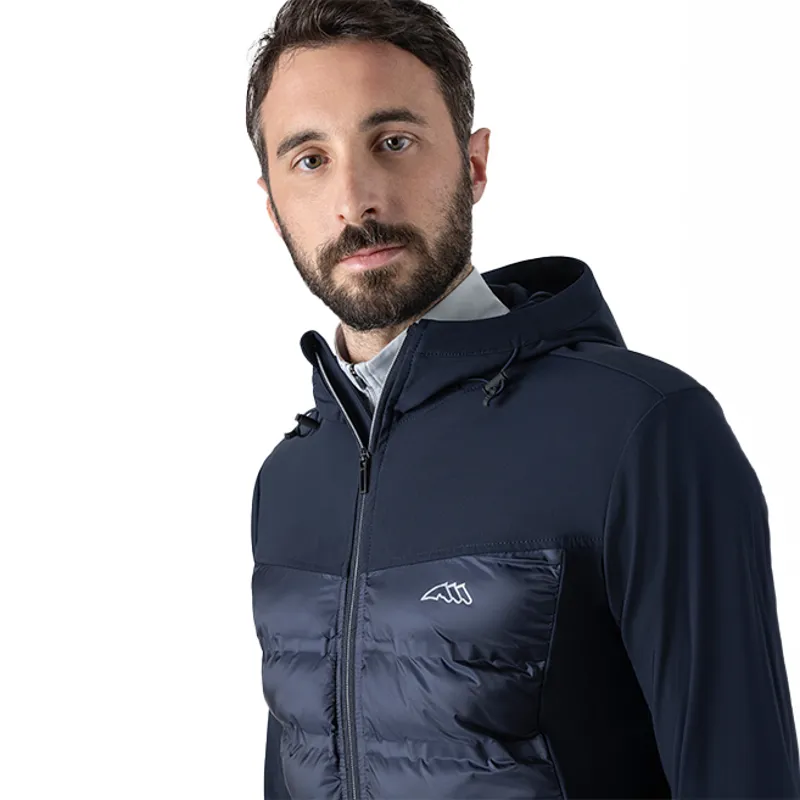 Equiline Ecude Mens Quilted Nylon-Tec Softshell Jacket - Blue-5