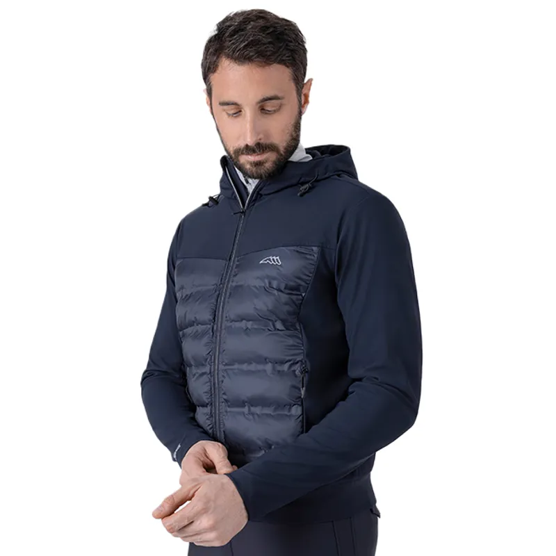 Equiline Ecude Mens Quilted Nylon-Tec Softshell Jacket - Blue-1