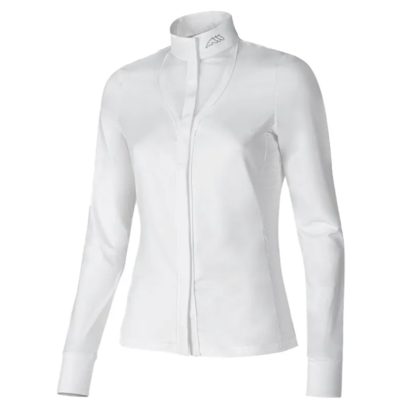 Equiline Embra Ladies Long Sleeve Show Shirt - White