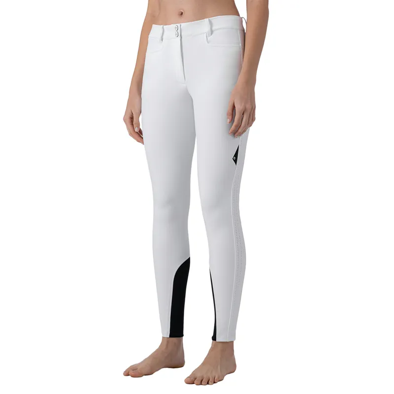 Equiline Endrakh Ladies Knee Grip High Waist Breeches - White
