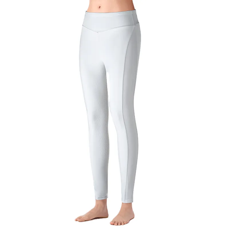 Equiline Engaref Full Grip Ladies Competition Riding Tights - White