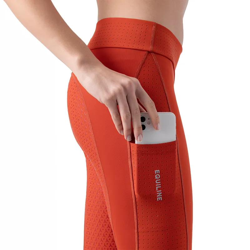 Equiline Engaref Full Grip Ladies Riding Tights - Ginger-1
